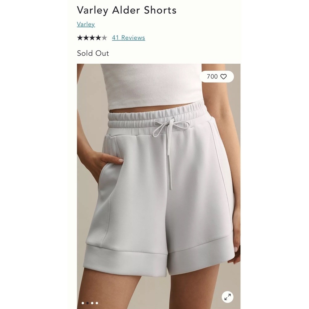 varley alder shorts Mirage Grey Medium High Rise With Pockets - Picture 2 of 10